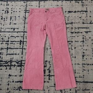 Womens soft flare leg pink pants